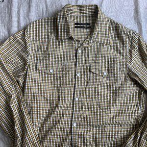 Club Monaco western button up shirt in plaid
